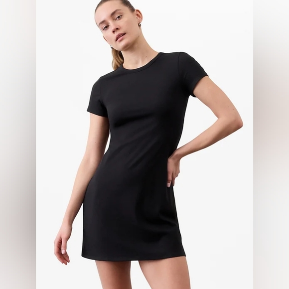 Athleta Dresses & Skirts - Athleta Signature Rib Baby Tee Dress